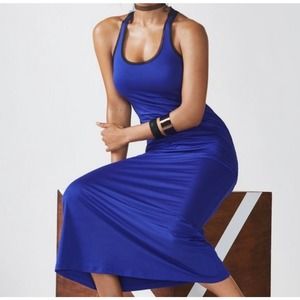 Fabletics‎ Mosa Maxi Dress Iris Blue / Black Size XL (14-16)